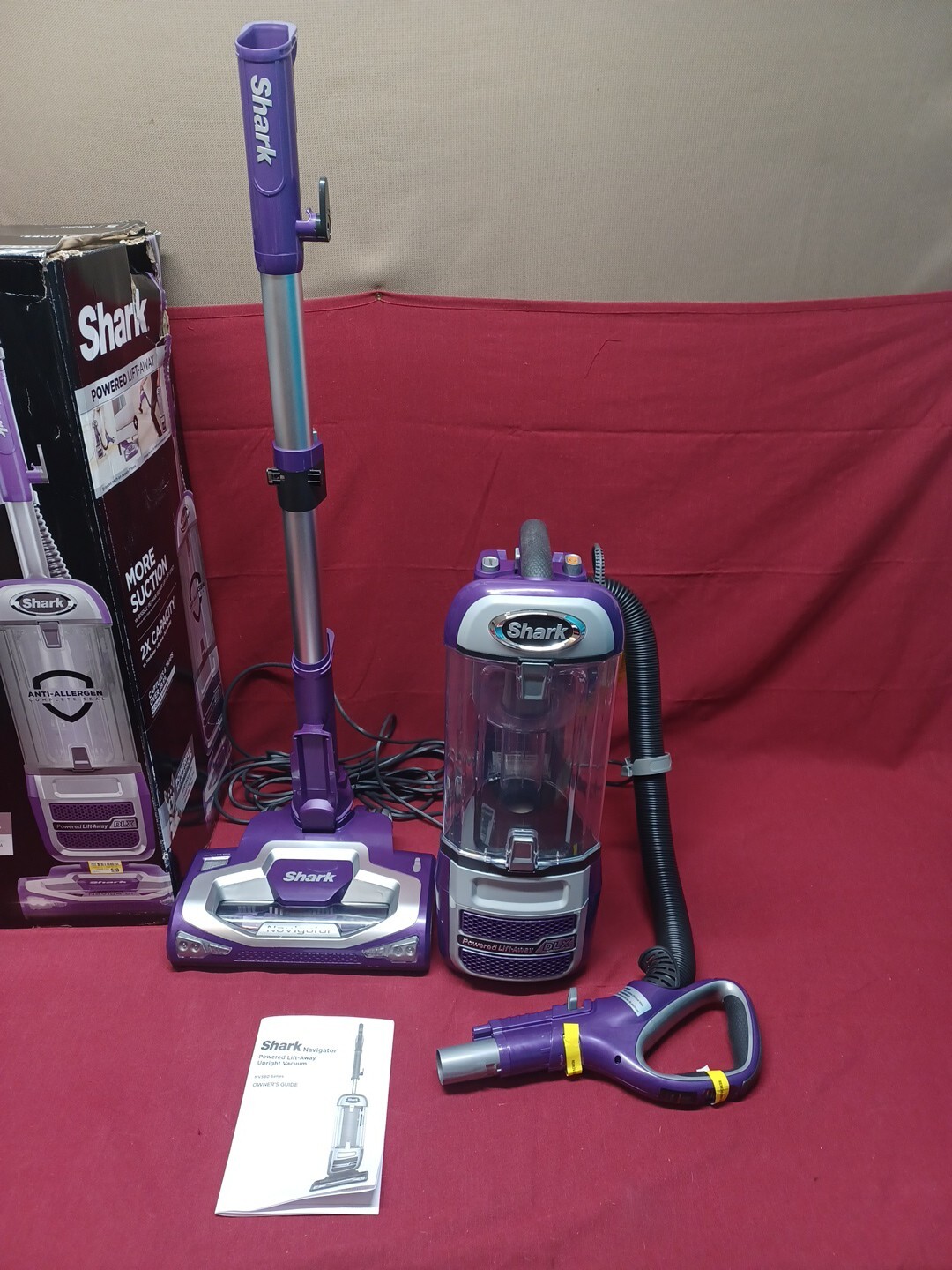 Shark NV586 Navigator Powered LiftAway Upright Vacuum Purple 622356544566 eBay