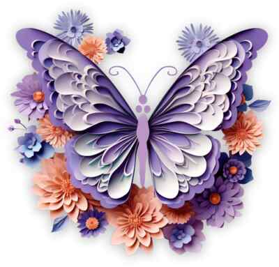 3D Papier Schnitt Effekt Schmetterling bunt Schlafzimmer Wand Vinyl Aufkleber Abziehbilder s059