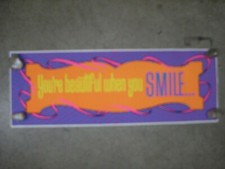 you're beautiful when you smile black light poster 1960's C1411