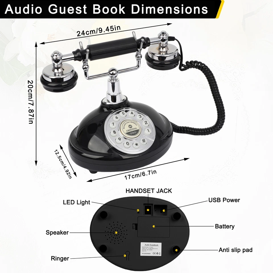 Wedding Party Audio Guest Book Decoration Crafts Original Guestbook Phone Home - Image 2 of 4
