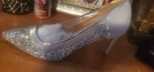 Womens Silver Blingy Heels. Size 10