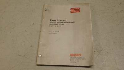 #ad #ad PRENTICE HYDRO AX KNUCKLE BOOM LOADER PARTS MANUAL $89.49