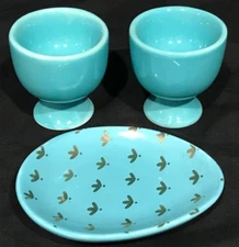 IQ Accessories 2 Egg Cups & Egg-Shaped Plate for Shells