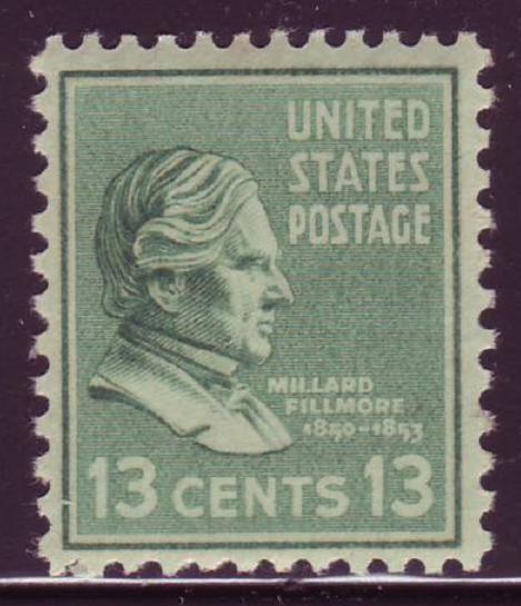 818 MILLARD FILLMORE. LOT OF (10) MINT SINGLES F-VF NEVER