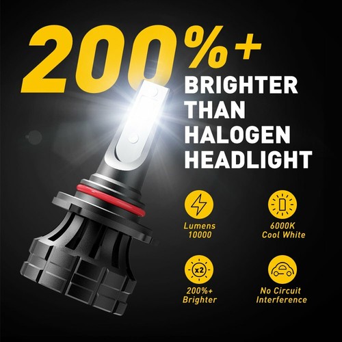 4X AUXITO 9005 9006 LED Headlight Kit Bulbs Hi Low Beam 6000K Super White Lamp - Imagen 4 de 12