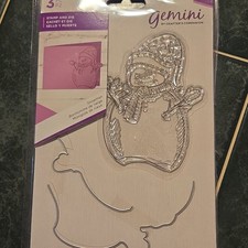 Crafter's Companion Gemini Stamp and Die Snowman Design 4.1 x 5.8 in