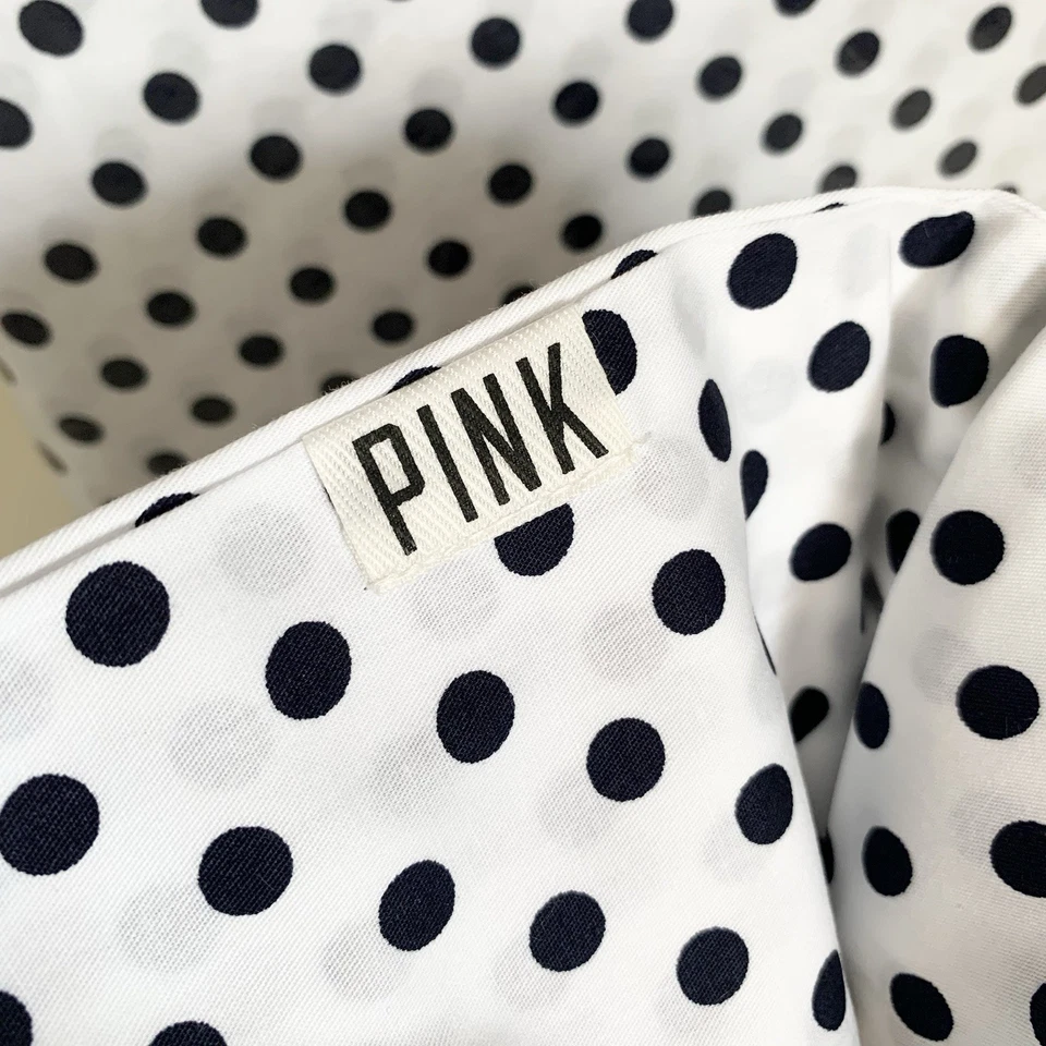 Juego de sábanas ROSA Victoria’s Secret 100 % algodón lunares doble XL Foto 3 de 4