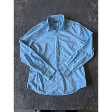 Express 1MX Fitted Shirt Mens Large Light Blue Long Sleeve Button Down Dress