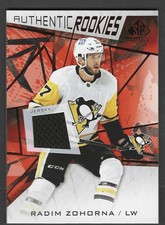 Upper Deck SP Game Used Rookie Jersey 2021-22 Radim Zohorna #168 Penguins