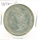 Almost Uncirculated 1896-O Morgan silver dollar