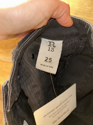 Jeans R13 ragazzo skinny nero taglia 25, cucitura interna 21" - Foto 7 di 8