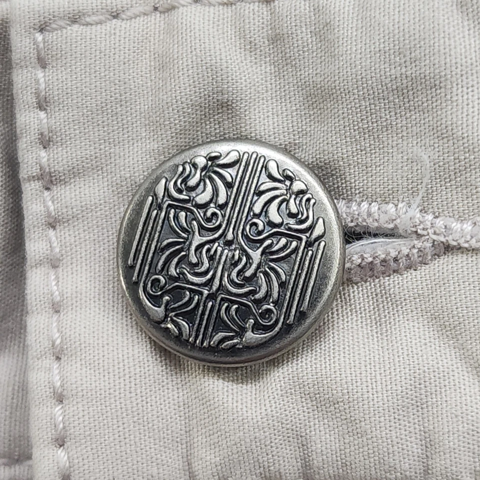 Calvin Klein Pants Womens 4P PETITE Tan Khaki Convertible Roll Tab Straight Leg - Image 4 of 4