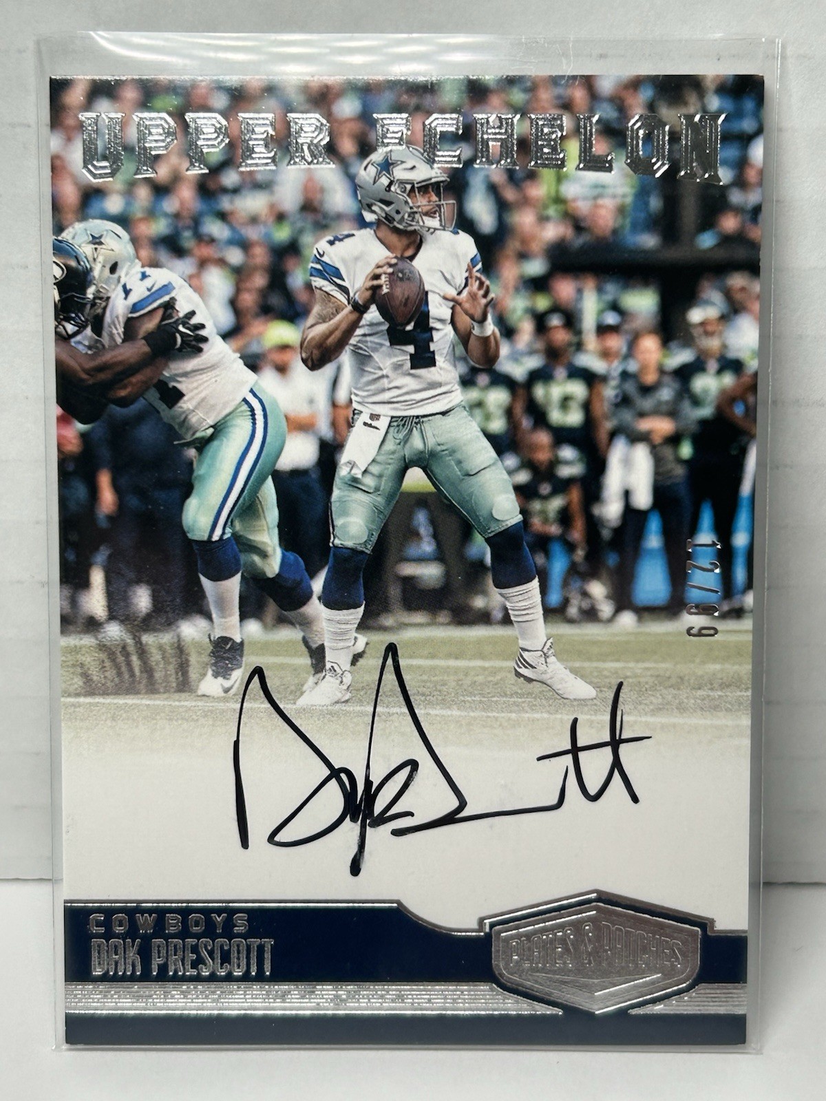 Dak Prescott Panini Plates & Patches Upper Echelon Autographs #22 Base