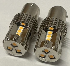 JML 1157 AMBER LED Bulb Wire 2 Pack for Watermelon Glass Lens LD-1007