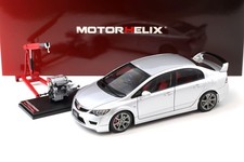 1:18 Motorhelix Honda Civic Type R (FD2) Late Version Super Platinum Silver M854