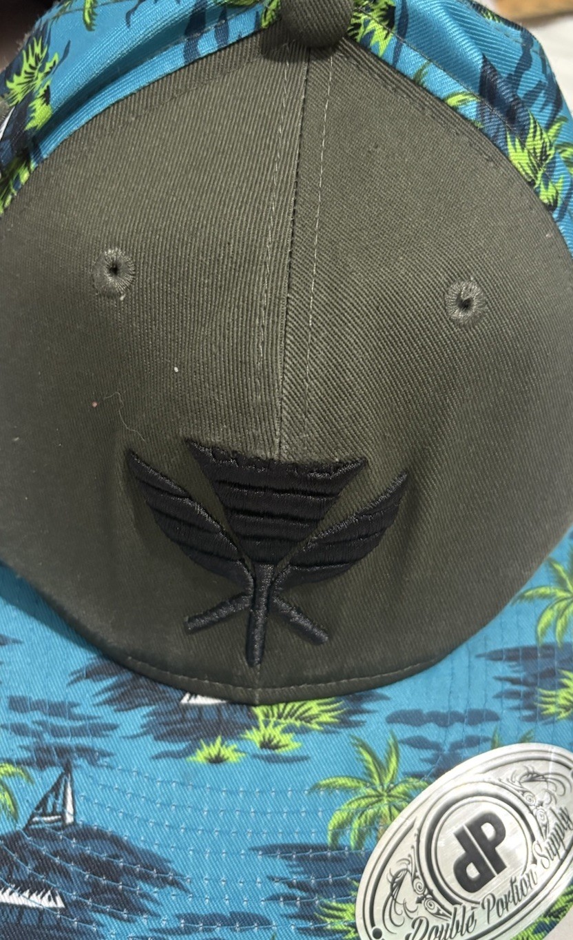 Double Portion Supply Snapback Hat ALOHA Floral T… - image 1