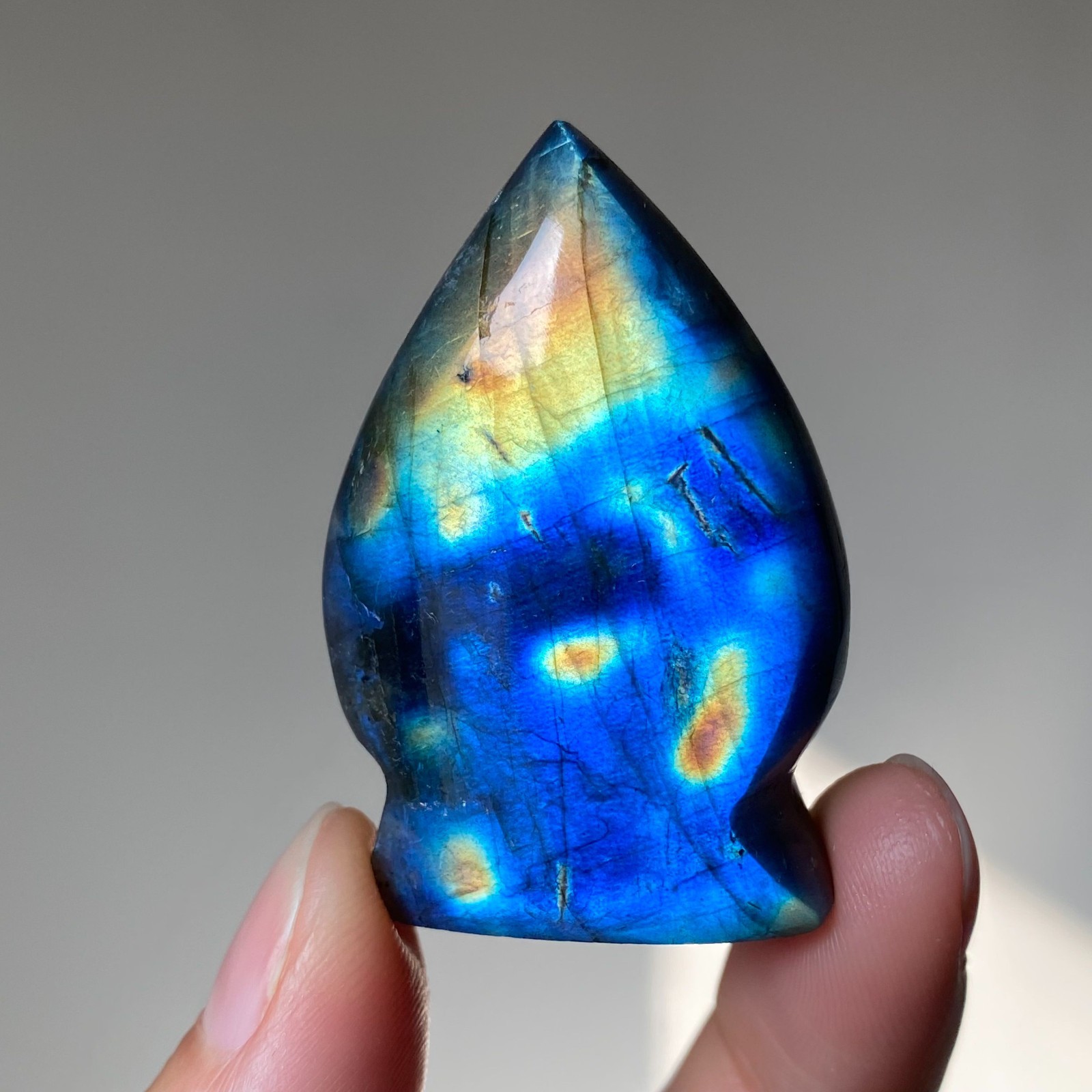 26g Natural Flashy Rainbow Labradorite Freeform Crystal Quartz Healing Reiki