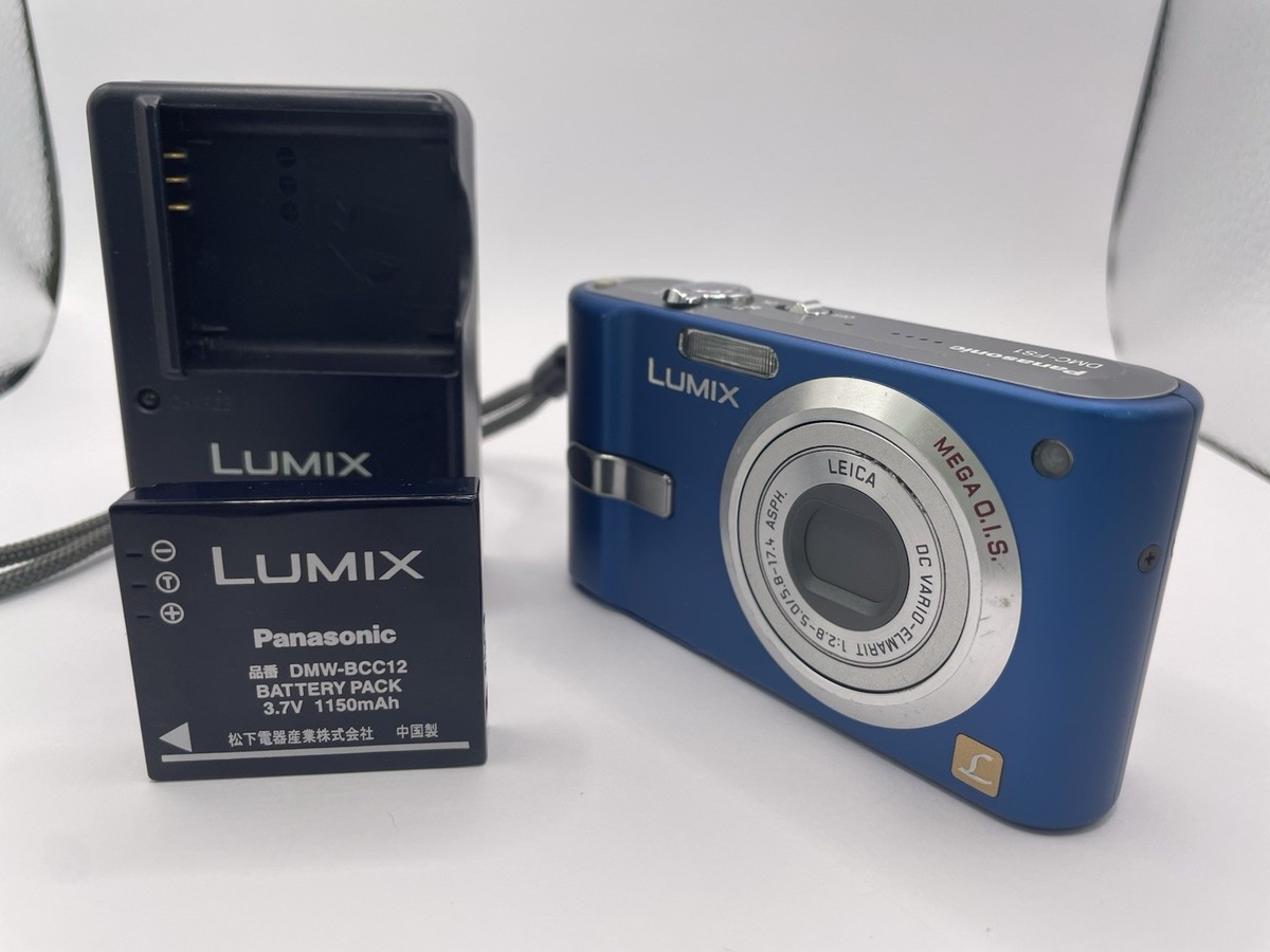 Panasonic Lumix Dmc-Fs1 Blue Battery Compact Digital Camera : Used