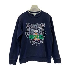 KENZO Paris Tiger Head Embroidered Sweatshirt Navy Blue XS Men's / Women's. 161