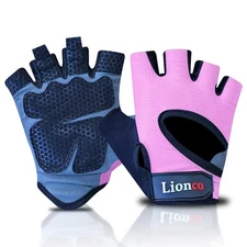 LIONCO Pink Workout Gloves M - Weight Lifting, Gym, Cycling, Fitness