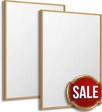 2-Pack 22"x30" Black Mirrors, Vertical/Horizontal Mount, Bathroom Vanity