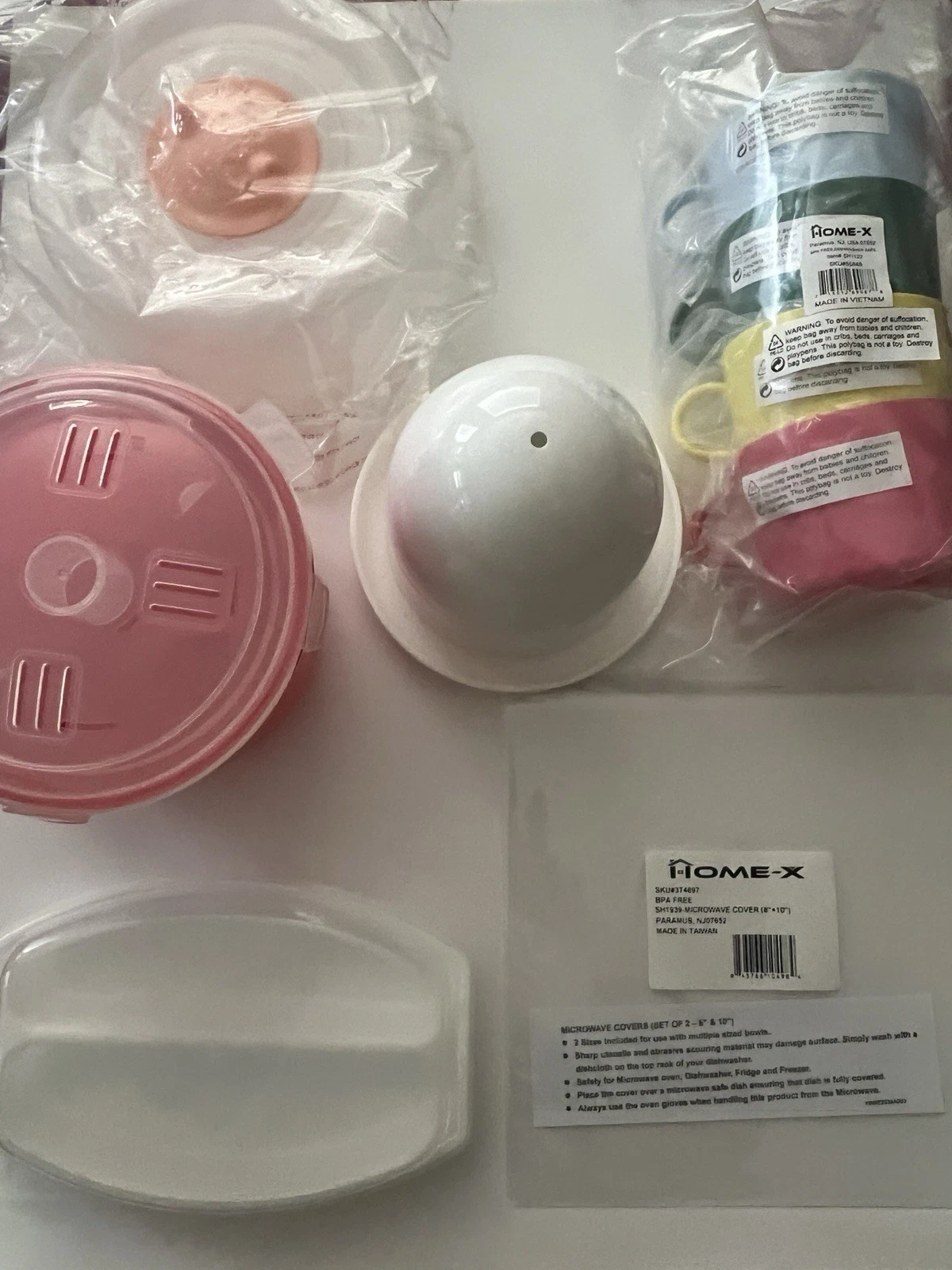 6 Microwave Items Corn, Eggs, Rice, Soup And Cover Great For Dorms, College, RV