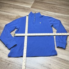 Boys Polo Ralph Lauren 1/4 Zip Pullover Sz L 14-16 Flesh Pony Preppy Sweater