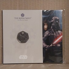 2023 Star Wars Darth Vader & Emperor Palpatine 50p Coin Royal Mint BU Pack