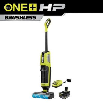 RYOBI ONE+ HP 18V SWIFTClean Wet Dry Stick Mop Vacuum Kit 4.0Ah Battery Charger