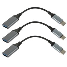 3 Pcs USB-C Male to USB 3.0 Female OTG Cable Adaptor for and other Type-C