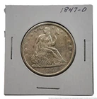Incredible 1847 O New Orleans Seated Liberty 50C Fine Silver Half Dollar Coin