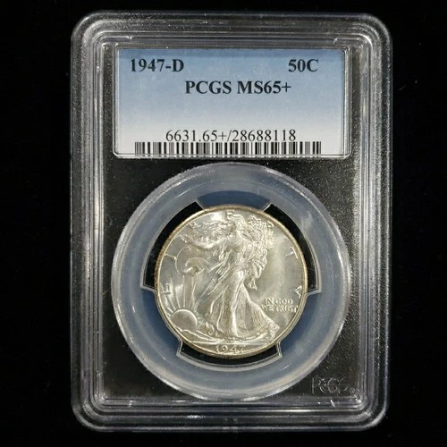 1947-D Walking Liberty Half Dollar PCGS MS65+ – Choice Gem Silver 50C