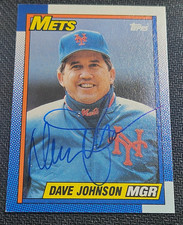 1990 Topps DAVE JOHNSON  METS In-Person Signed  AUTO  Autograph