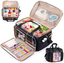 Large Yarn Storage Bag,Crochet Bag Organizer,Yarn Bags for Crocheting,Crochet...