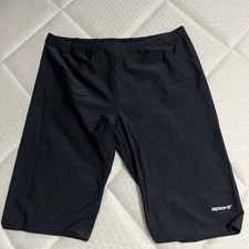 Men's Sporti Compression Jammer Swimsuit Solid Black Sz. 34 NWOT