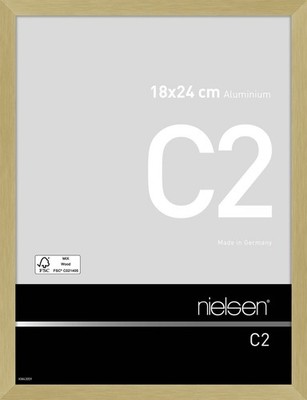 Nielsen Alurahmen C2 18x24 cm struktur gold matt