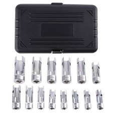 38 12 Drive Diesel Injector Fuel Line Socket Wrench Kit Metric 8-22mm Flare 38 12 Drive Diesel Injector Fuel Line Socket Wrench Kit Metric 8-22mm Flare