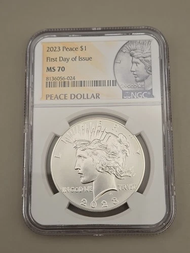 2023 $1 Peace Silver Dollar NGC MS70 First Day Of Issue