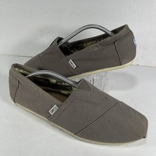 TOMS Classic Alpargata Slip-Ons - Men  s Size 11 - Gray Canvas