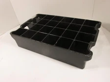 Heavy Duty Black Plastic 20 Slot Soda Crate Storage Organizer Tray Bin Rack