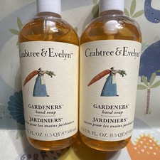 New 2-Pack Crabtree Evelyn Gardeners Liquid Hand Soap 16.9oz Moisturizing Each