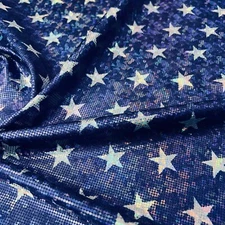 FREE SHIPPING Spandex Stretch Fabric Start American Print by Yard for Swimwear