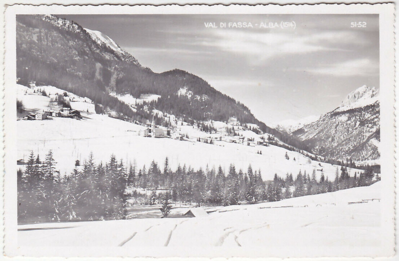 ALBA DI CANAZEI - VAL DI FASSA - TRENTO - VIAGG. 1954 -34611-
