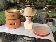 Vintage EXCELLENT Stetson Open Road 1940s 25 Taupe Custom SHAPE  7-1/8++ 7-1/4