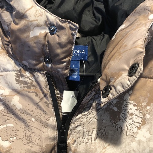 Giacca Arizona Jean Co stampata puffer mimetica con cappuccio impermeabile uomo taglia S - Foto 5 di 9
