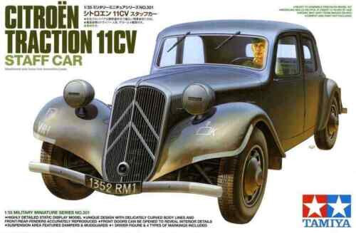 TAMIYA 1:35 KIT AUTO MILITARE CITROEN TRACTION 11CV STAFF CAR CON FIGURA 35301 - Foto 1 di 2