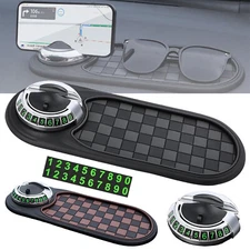 Multifunction Car Dashboard Anti-Slip Mat Auto Phone Holder & Parking Number