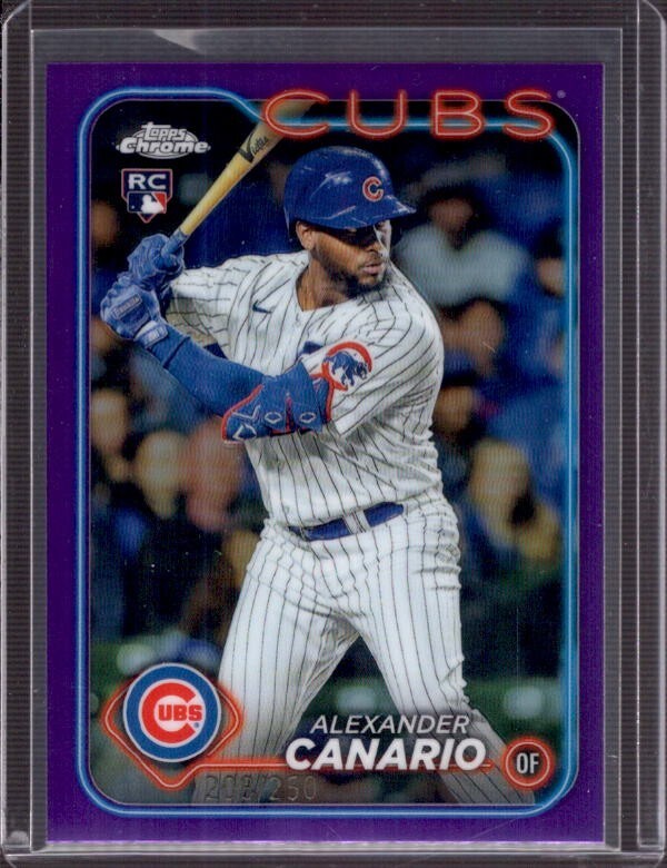 ALEXANDER CANARIO 2024 Topps Chrome #174 Purple Refractor Rookie RC #208/250