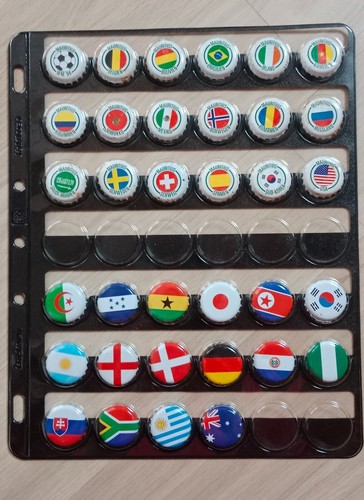 34 Kronkorken der WM 1994 und Länderfahnen, (verschiedene Motive)- SELTEN !