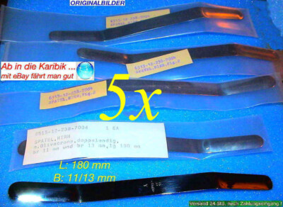 5x HIRNSPATEL OLIVECRONA Neurochirurgie Spatel Brain Surgery Instrument Gehirn S